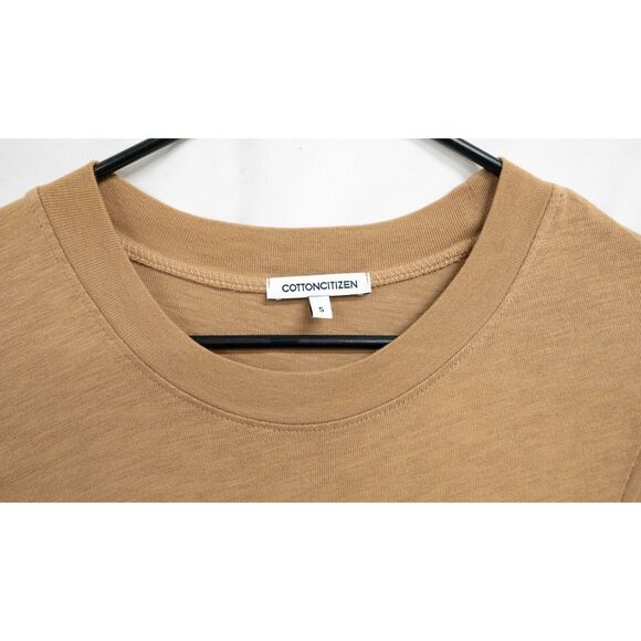 Cotton Citizen Taupe Crew Brown Dark Tan Tokyo Short Sleeve Mini Dress Revolve S - Picture 9 of 11